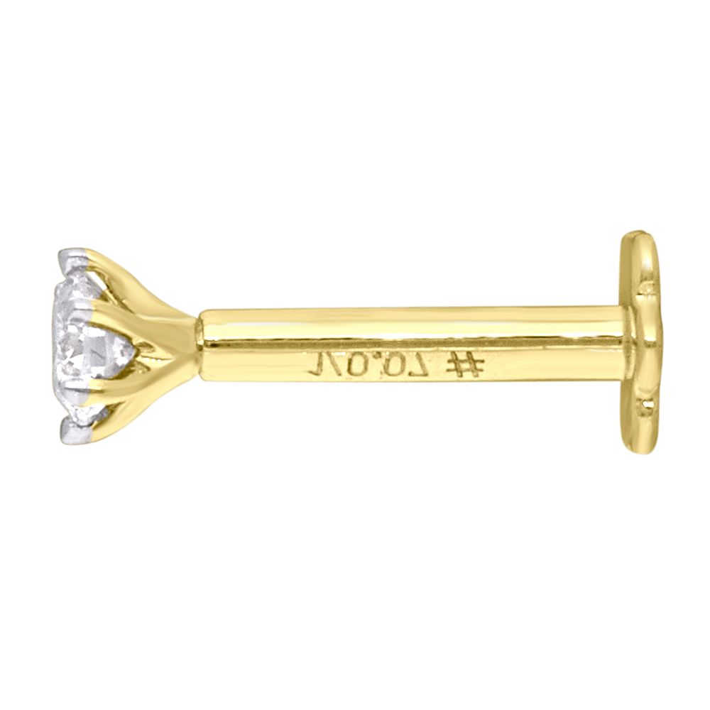 Delicate Yellow Gold Nosepin-All Jewellery-ONP15015-D400R5B