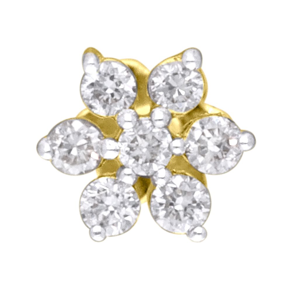 Stylish Nosepin in Yellow Gold-All Jewellery-ONP17035-D400R5B