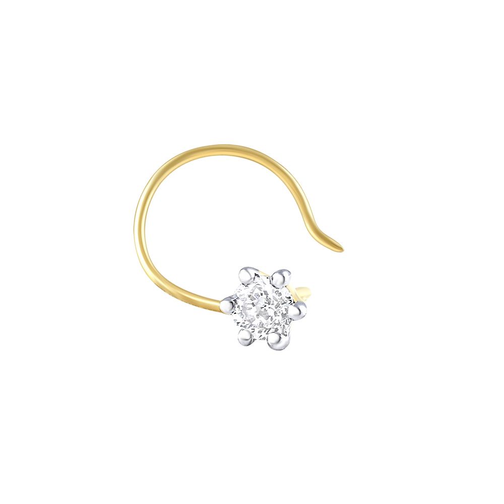Classic Single Stone Diamond Nose Pin-All Jewellery-ONP23025-A200R0B
