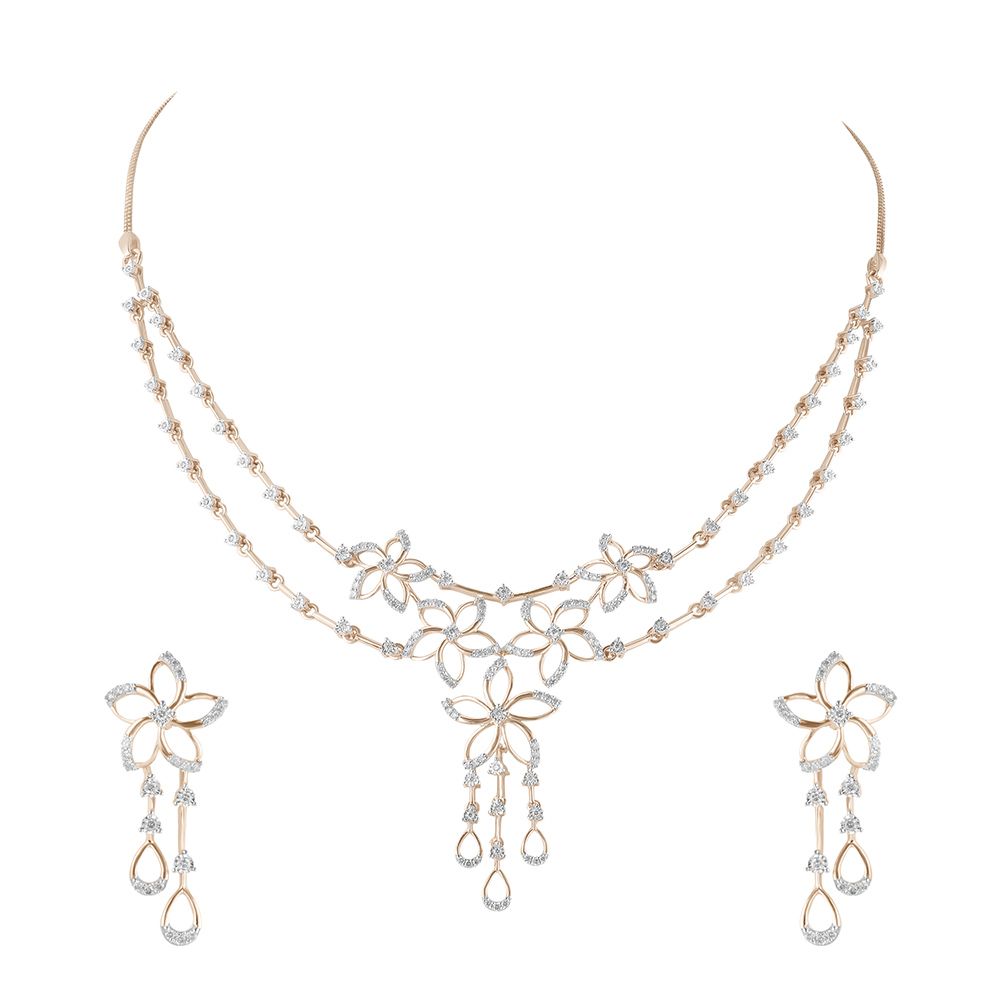 Statement Diamond Astra Necklace and Earrings Set-Diamond-ONS20064-D900X0C
