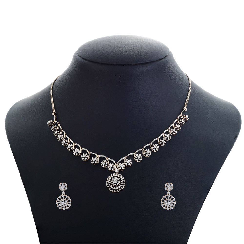 Classic Opulence Diamond Necklace Set-All Jewellery-ONS22023-D400X0C