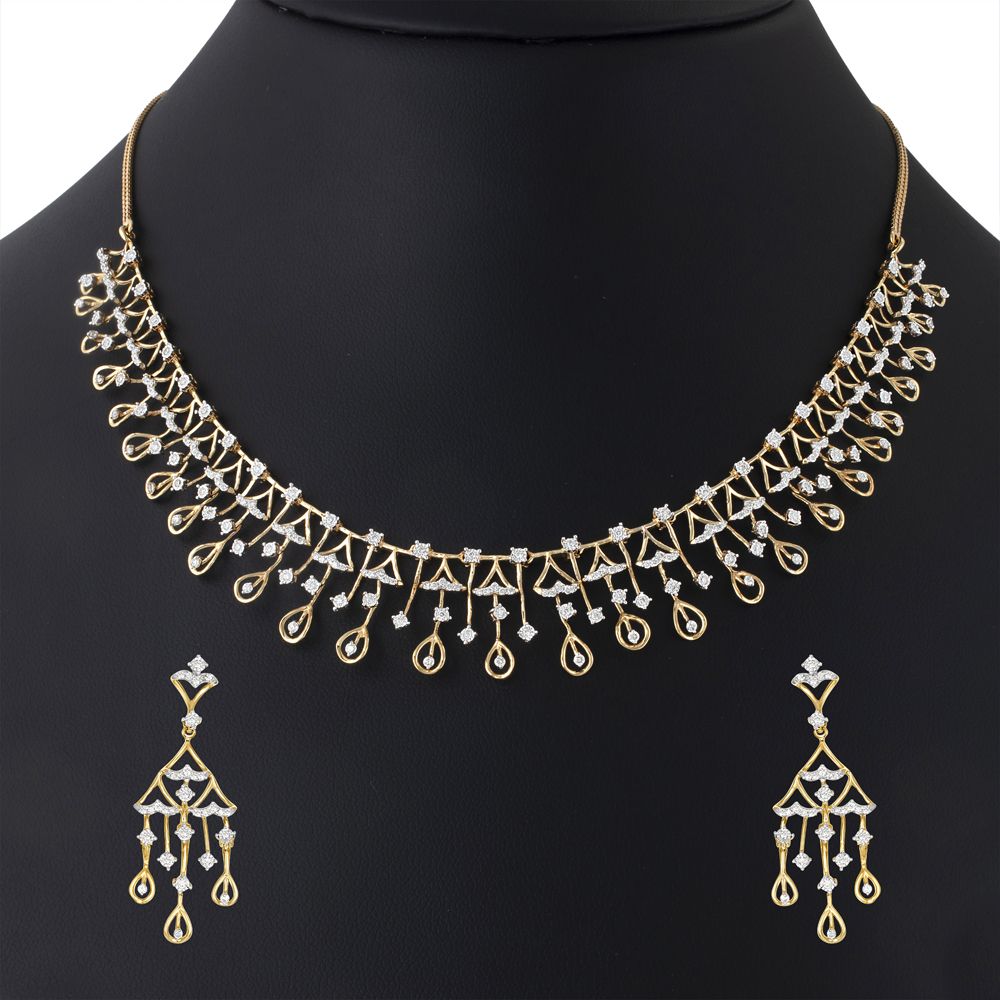 Stunning 14Kt Rose Gold Jewellery Set-All Jewellery-ONS22086-D400X0C