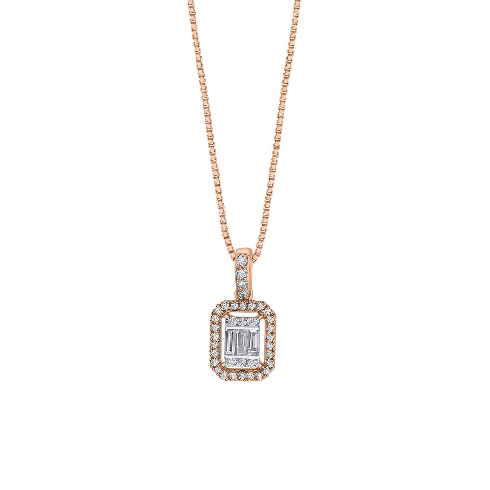 Chic Diamond and Rose Gold Pendant-Pendants-OPD22003-D400X0C