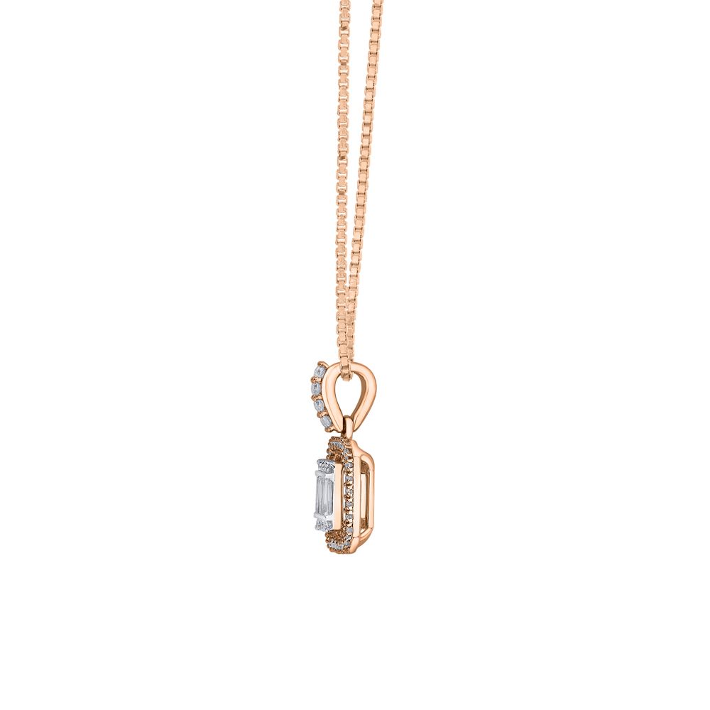 Chic Diamond and Rose Gold Pendant-Pendants-OPD22003-D400X0C