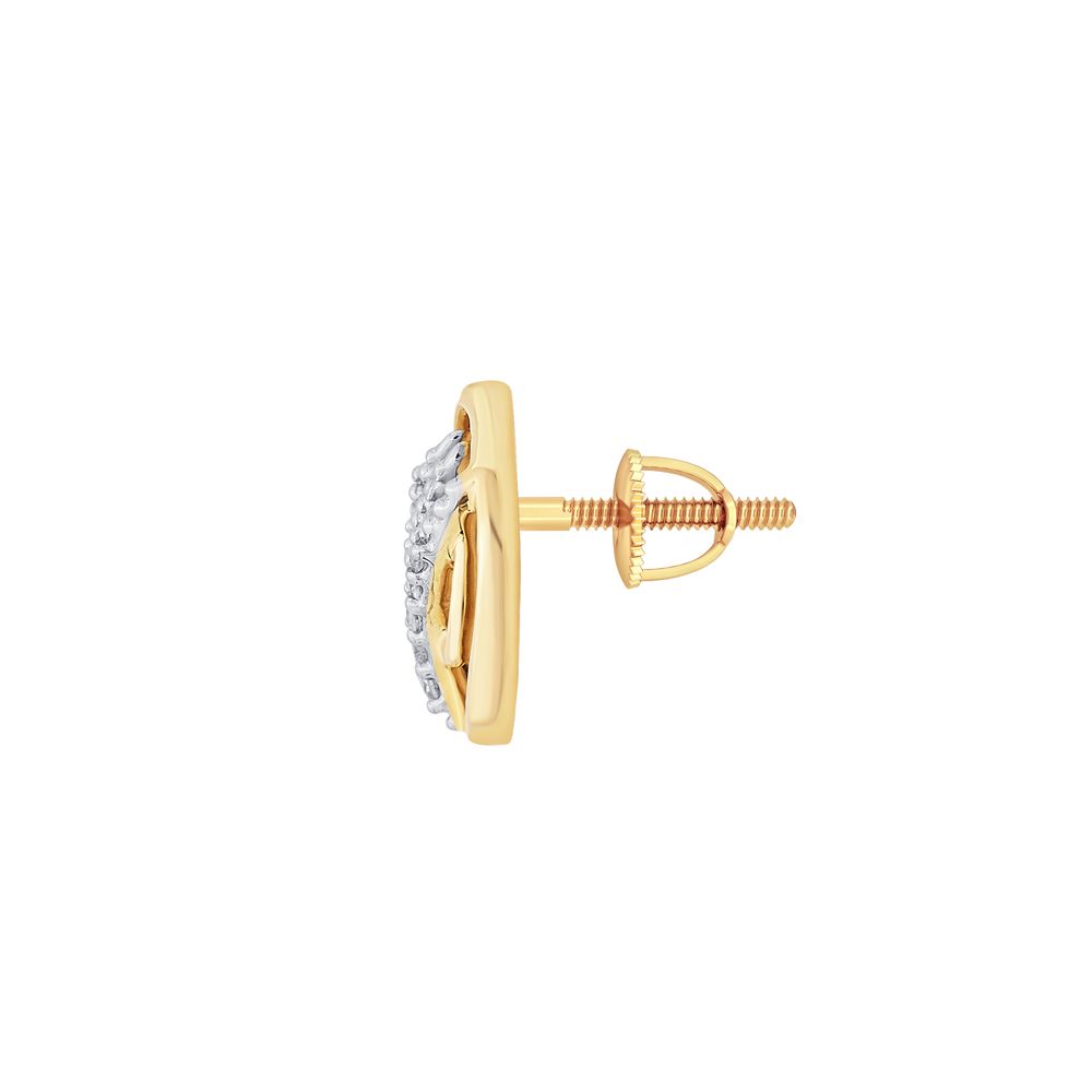 Diamond Earrings in 18KT Yellow Gold-All Jewellery-OPE10101-D300R0B