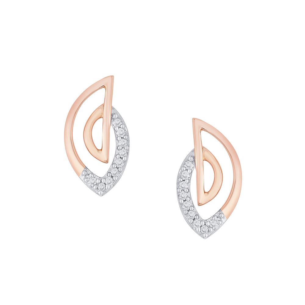 Semi-circular Diamond Pendant and Earrings Set in 14KT Gold-All Jewellery-OSP14011-D400X0C