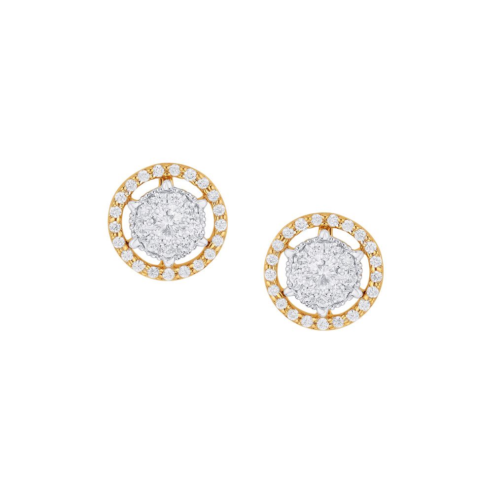 Breathtaking Gold Crown Star Earrings-Earrings-OPE16084-M200R0B
