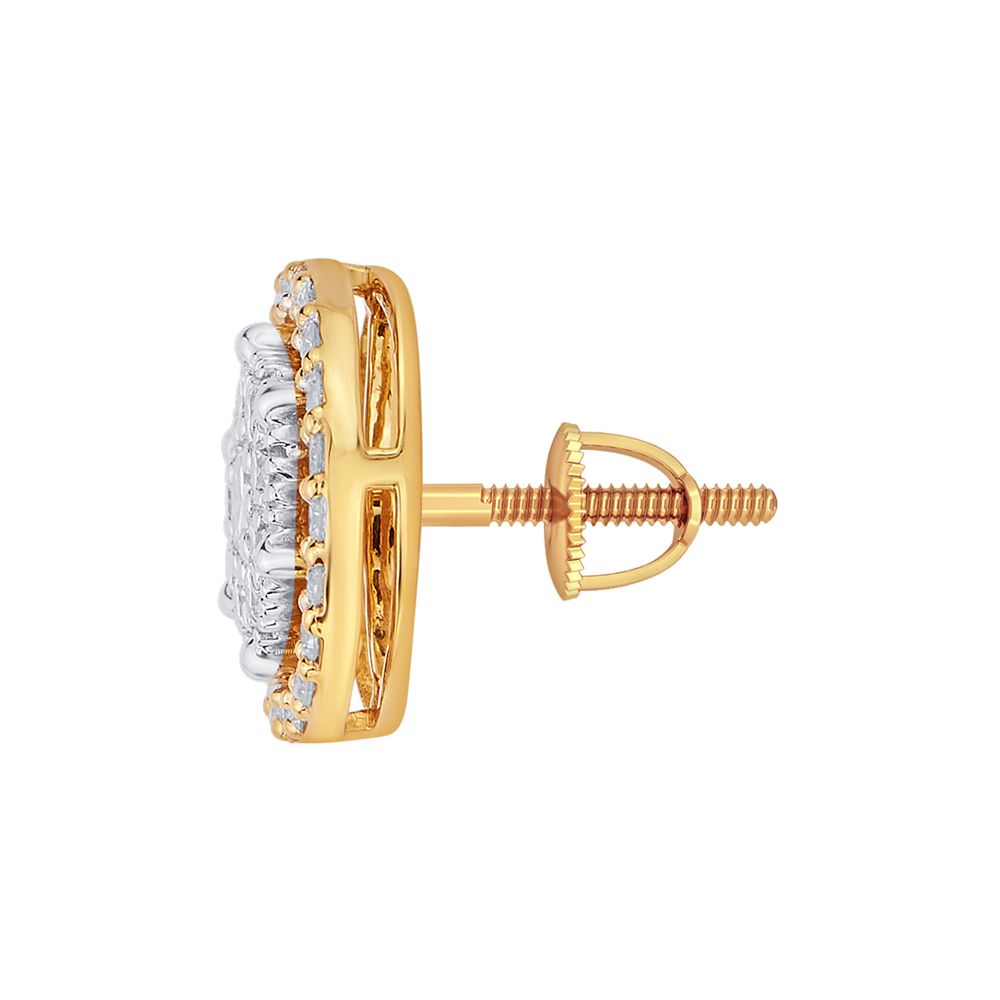 Breathtaking Gold Crown Star Earrings-Earrings-OPE16084-M200R0B