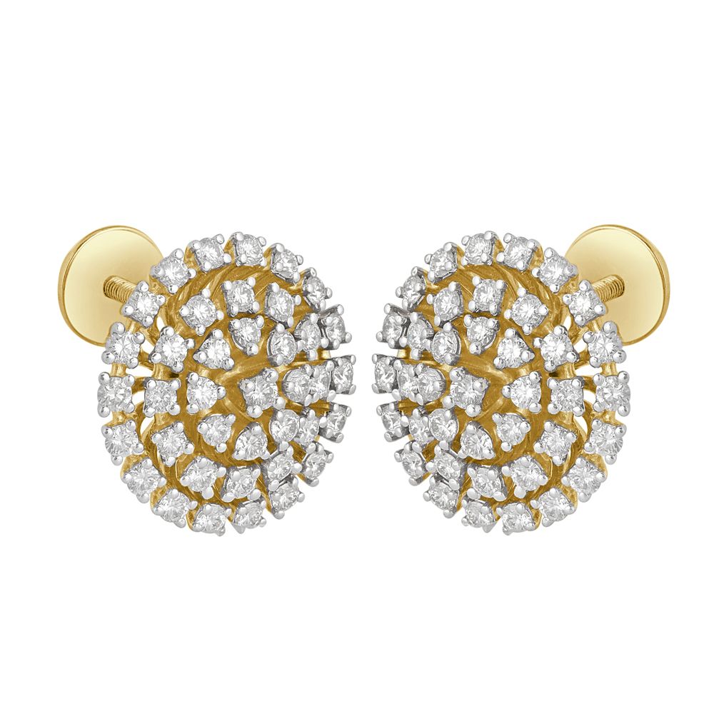 Ethereal Diamond and Rose Gold Earrings-Earrings-OPE16715-D400X0B