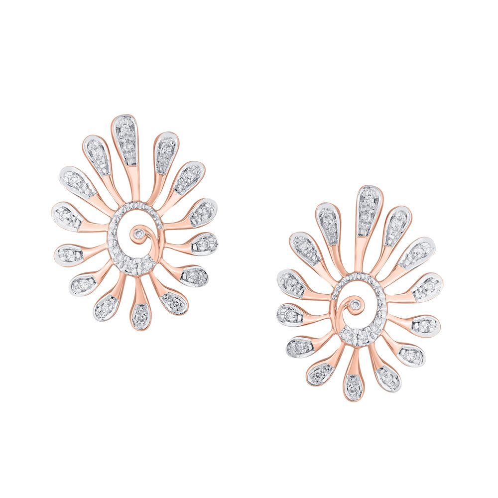 Beautiful Earrings in 14KT Rose Gold-All Jewellery-OPE18027-D400X0C