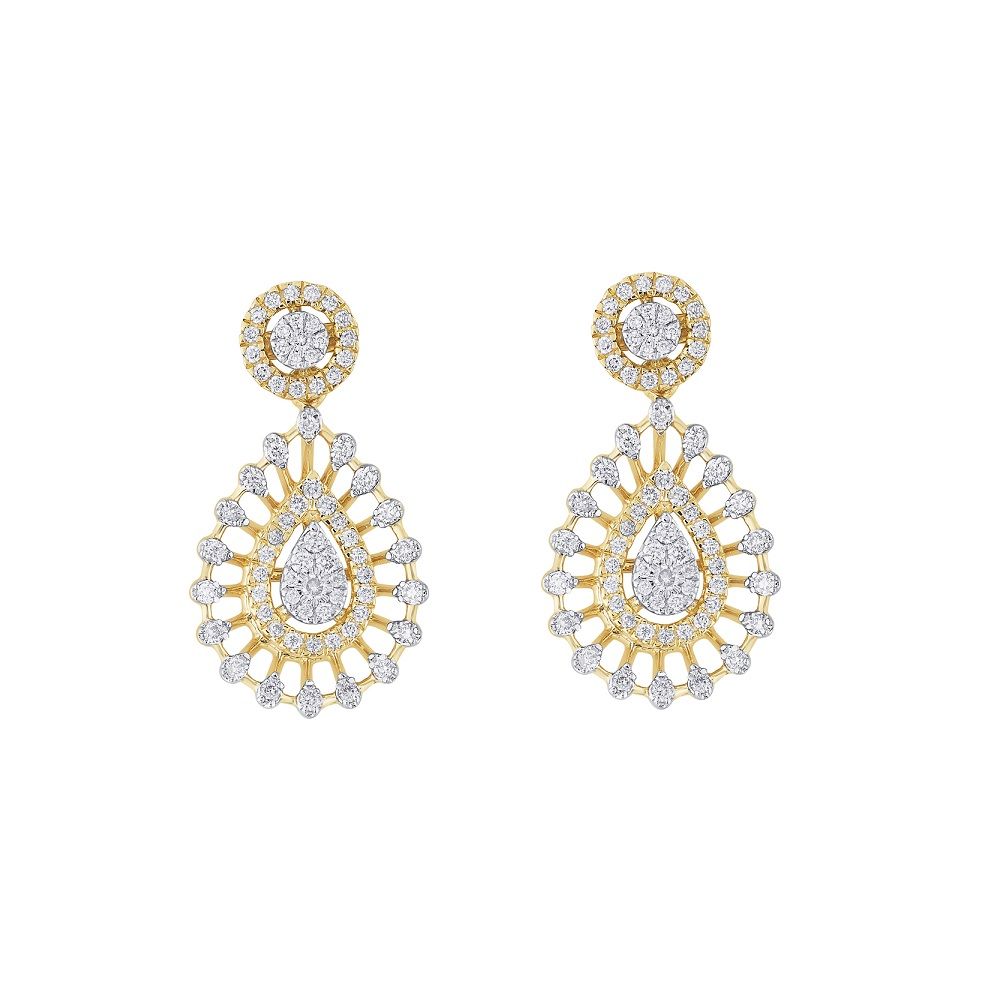 Enchanting Yellow Gold Diamond Pendant Set-Diamond-OSP18046-D400R0B