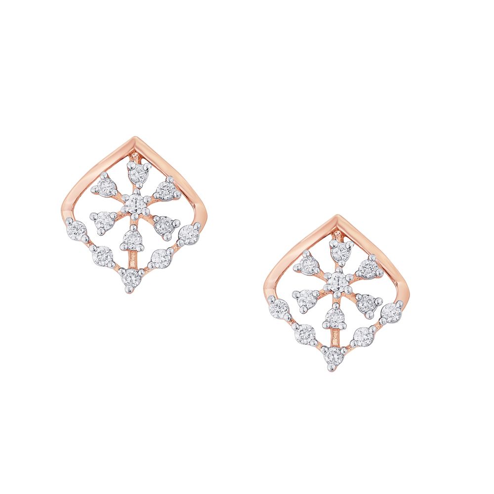 Shimmering Rose Gold Earrings-All Jewellery-OPE19012-D400X0B