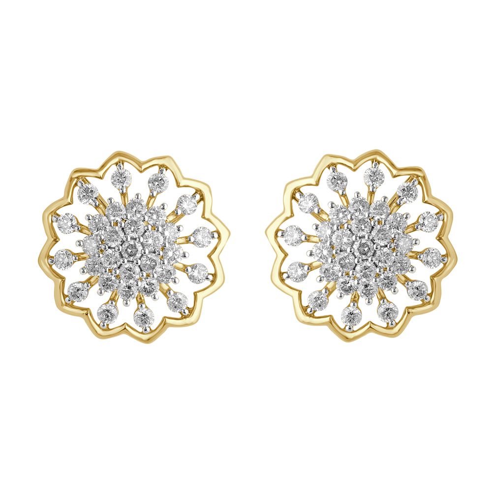 Shimmering Diamond and Yellow Gold Pendant and Earrings-All Jewellery-OSP20021-D400R0C