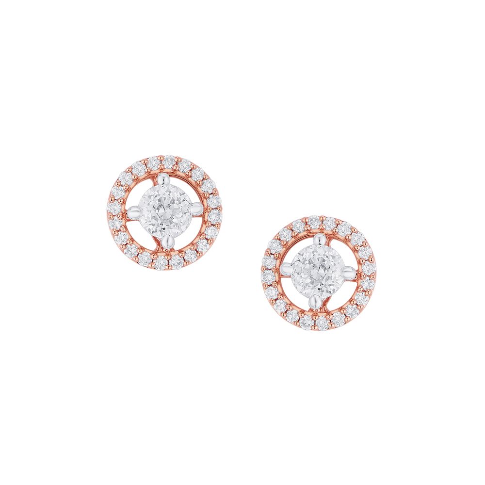 Minimalist Crown Star Diamond Studs-Earrings-OPE20043-M200X0B