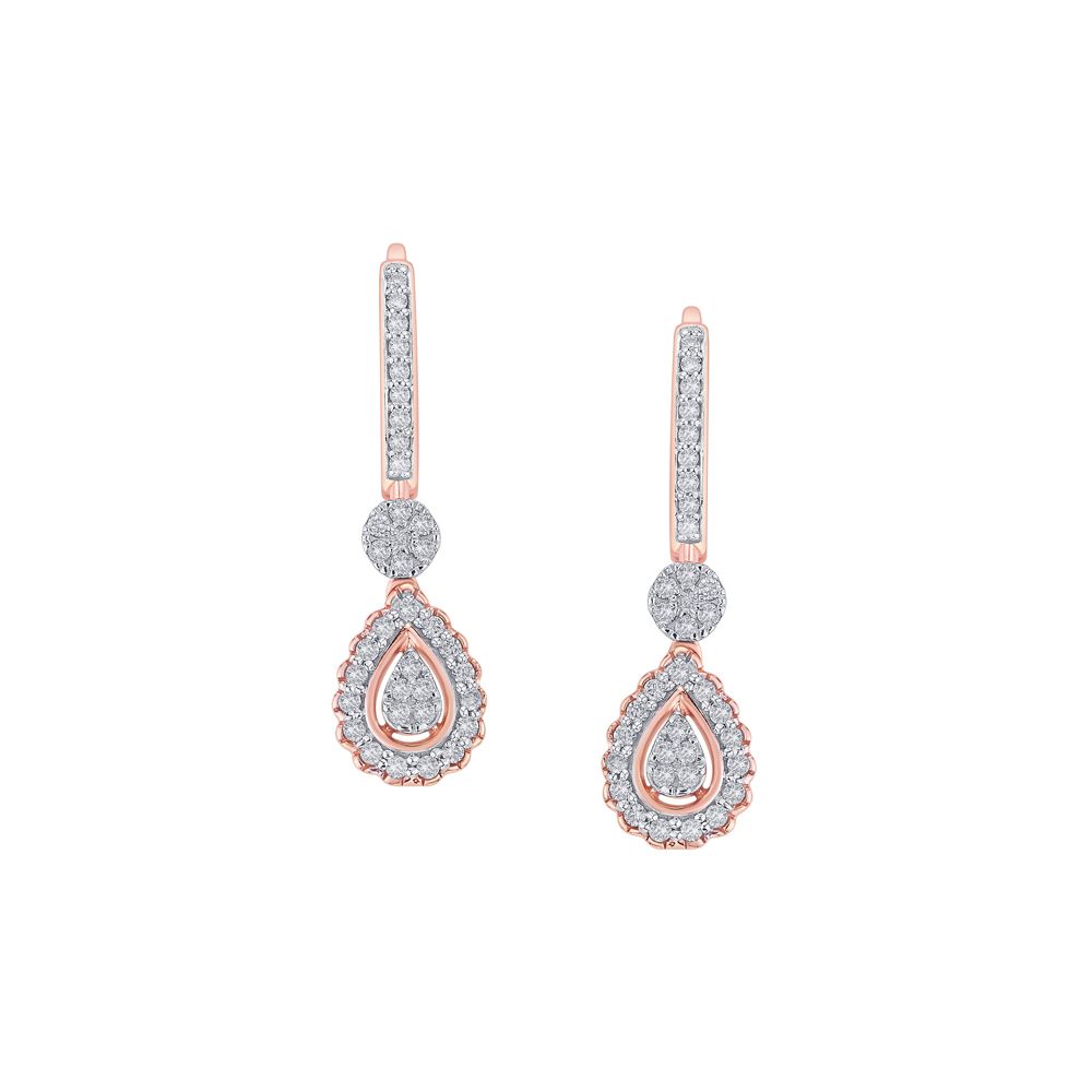 Timeless Diamond Astra Earrings in 14KT Rose Gold-Earrings-OPE21001-DA00X0C