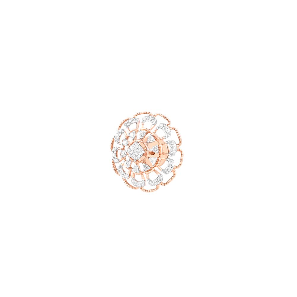 Floral 14KT Rose Gold Pendant and Earring Set-All Jewellery-OSP22041-D400X0C