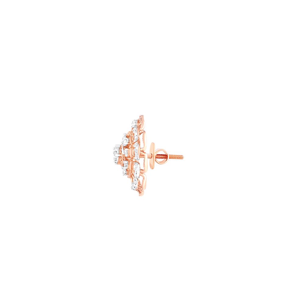 Floral 14KT Rose Gold Pendant and Earring Set-All Jewellery-OSP22041-D400X0C