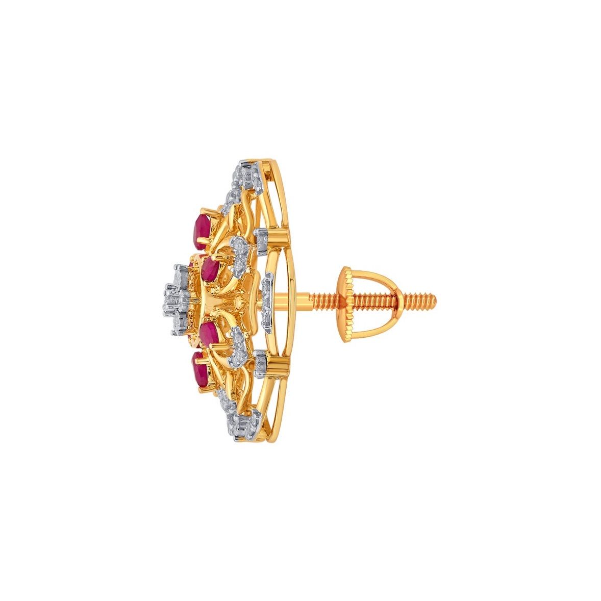 Refined Yellow Gold Earrings-Earrings-OPE22045-D410R0C