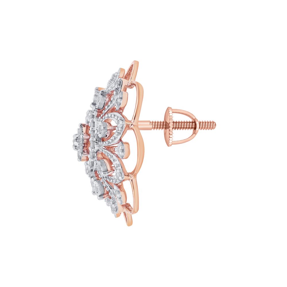 Floral 14KT Rose Gold Earrings-All Jewellery-OPE22046-D400X0C