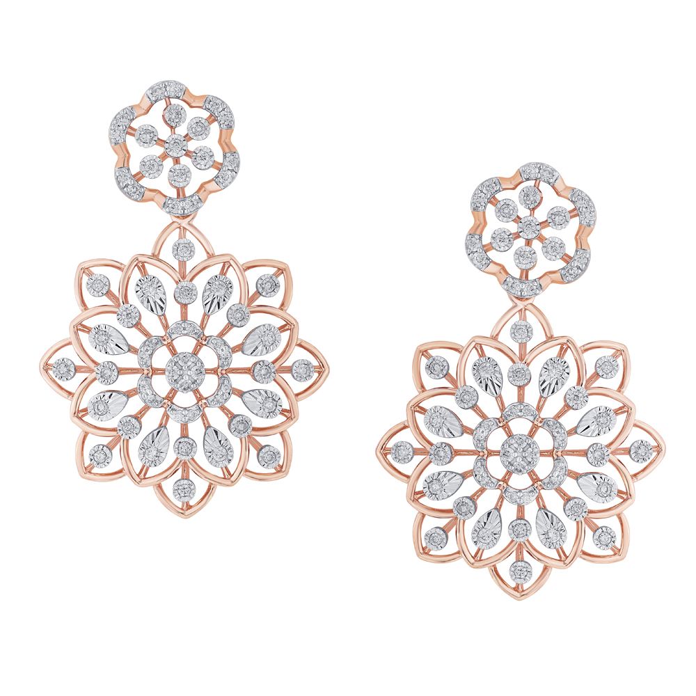 Miracle Plate Floral Diamond Pendant Set-Diamond-OSP22047-D400X0C