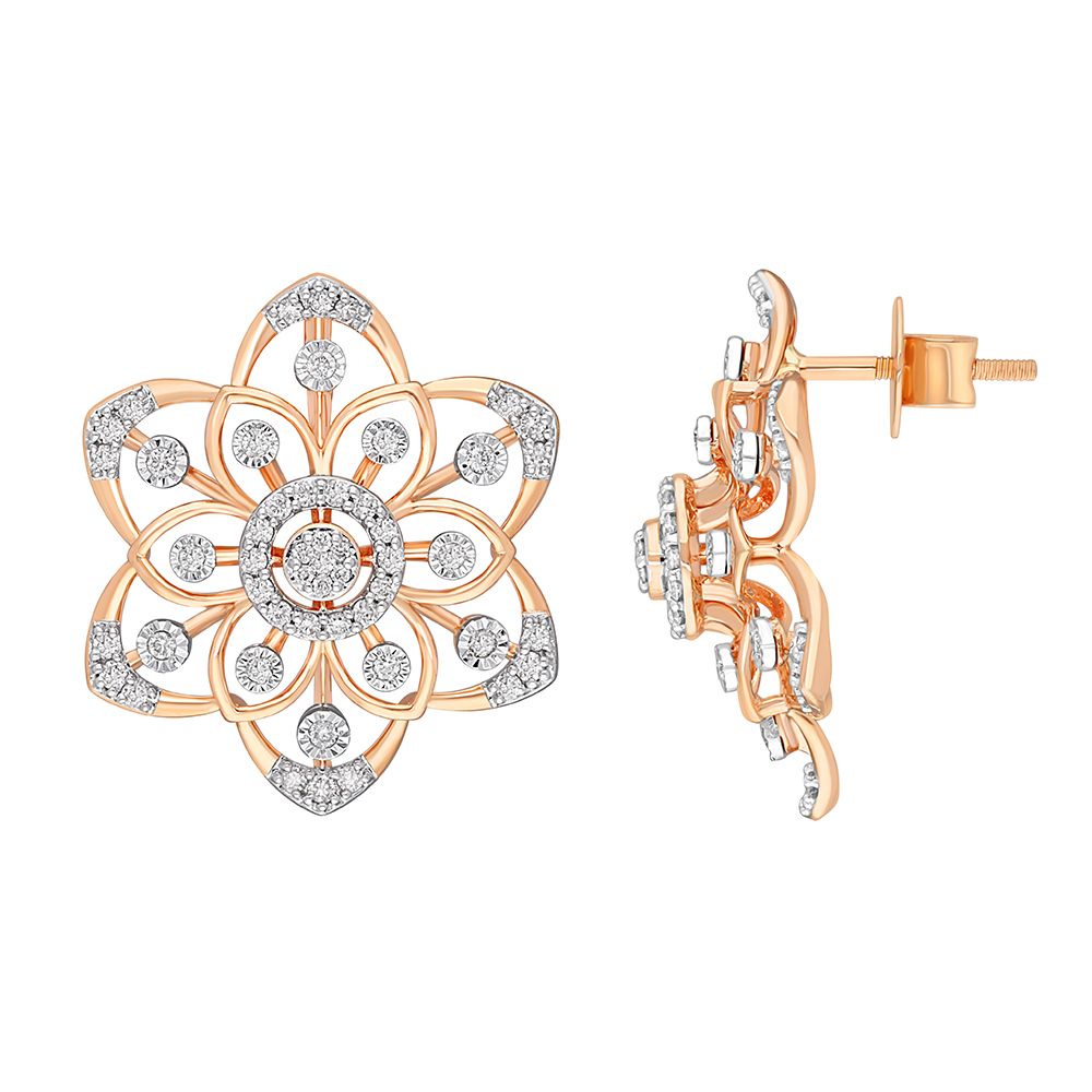 Glamorous Diamond Stud Earrings-Earrings-OPE22049-D900X0C