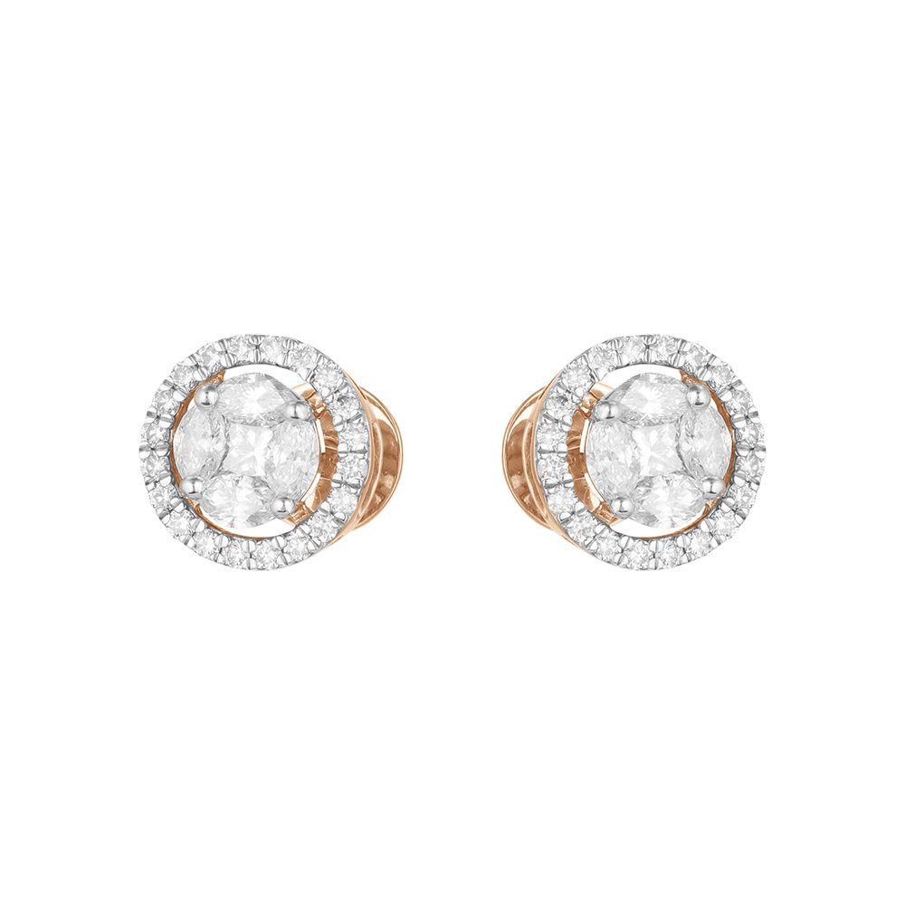Dazzling Rose Gold Earrings-Earrings-OPE22050-D300X0C