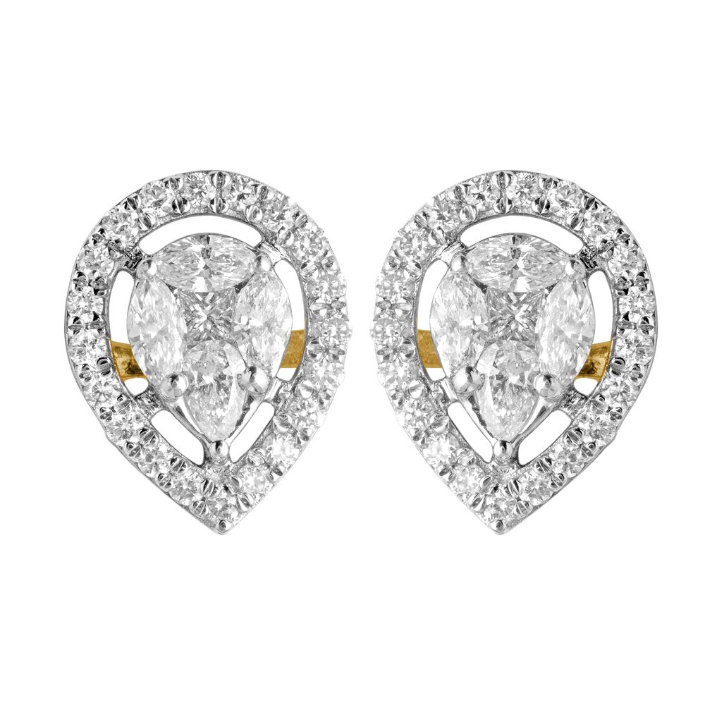 Sparkling Diamond Earrings in Rose Gold-All Jewellery-OPE22053-D300X0C