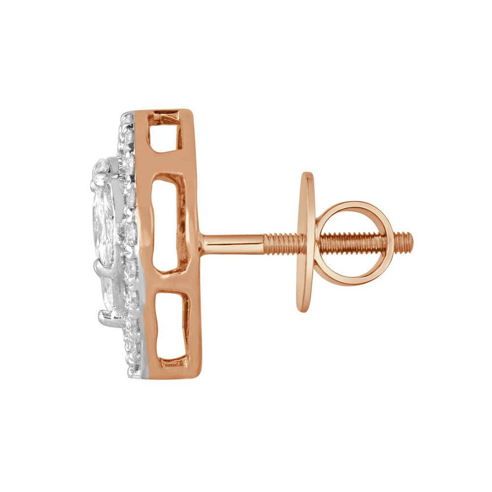 Sparkling Diamond Earrings in Rose Gold-All Jewellery-OPE22053-D300X0C