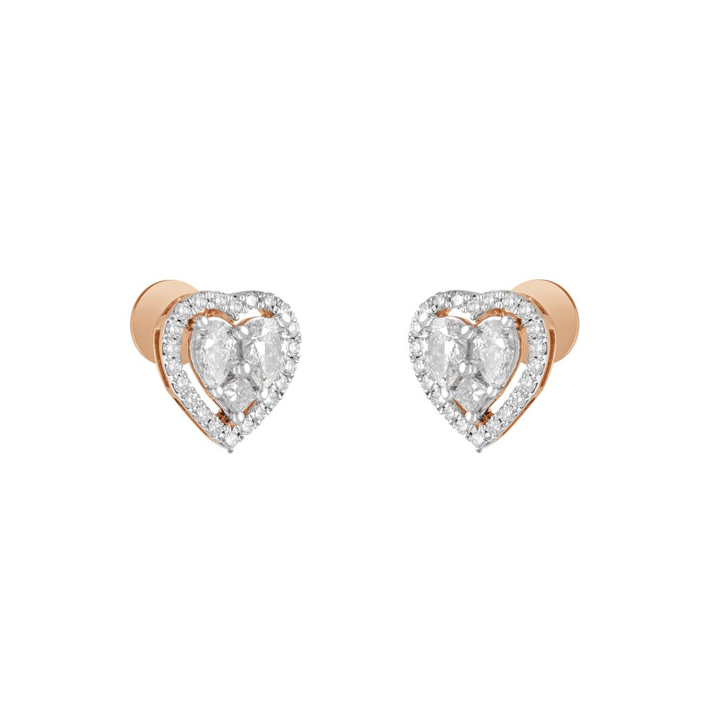 Breathtaking Diamond and 14Kt Rose Gold Pendant and Earrings Set-All Jewellery-OSP22059-D300X0C