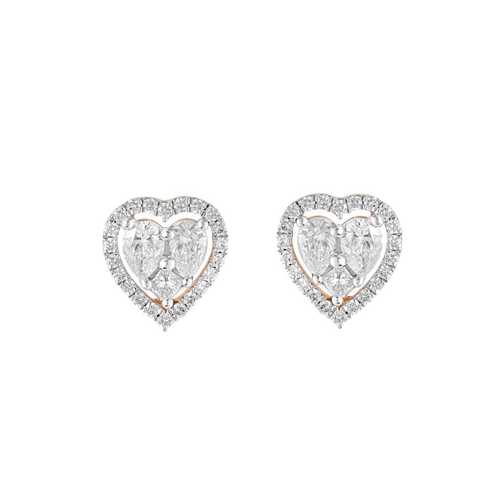 Breathtaking Diamond and 14Kt Rose Gold Pendant and Earrings Set-All Jewellery-OSP22059-D300X0C