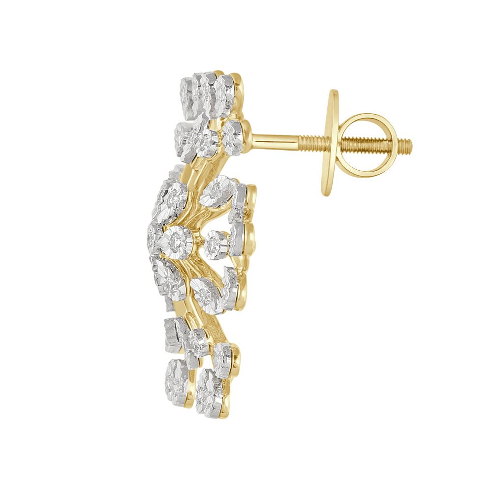 Floral Burst Miracle Plate Diamond Pendant Set-Diamond-OSP22062-D400R0C