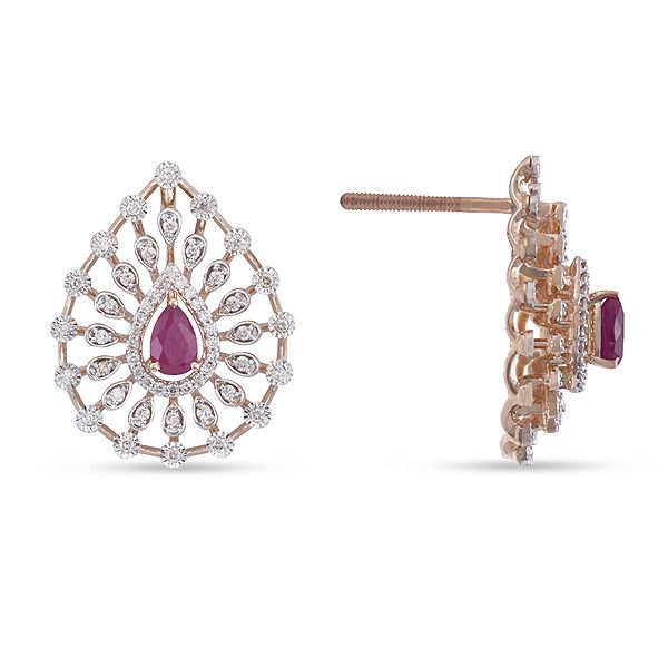 Glamorous Yellow Gold Earrings-All Jewellery-OPE23002-D910R0C