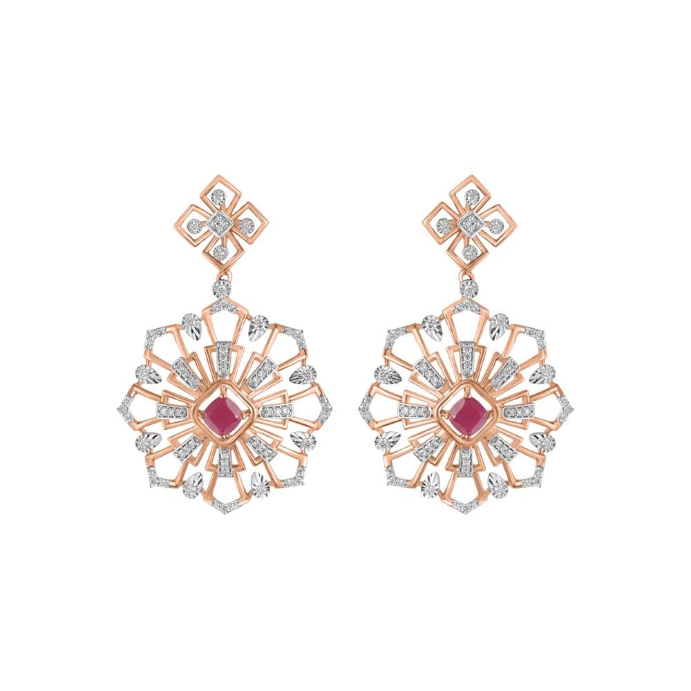 Lustrous Rose Gold Circular Designed Jewellery Set-All Jewellery-OSP23003-D910X0C