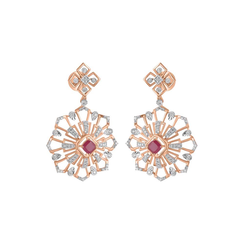 Lustrous Rose Gold Circular Designed Jewellery Set-All Jewellery-OSP23003-D910X0C