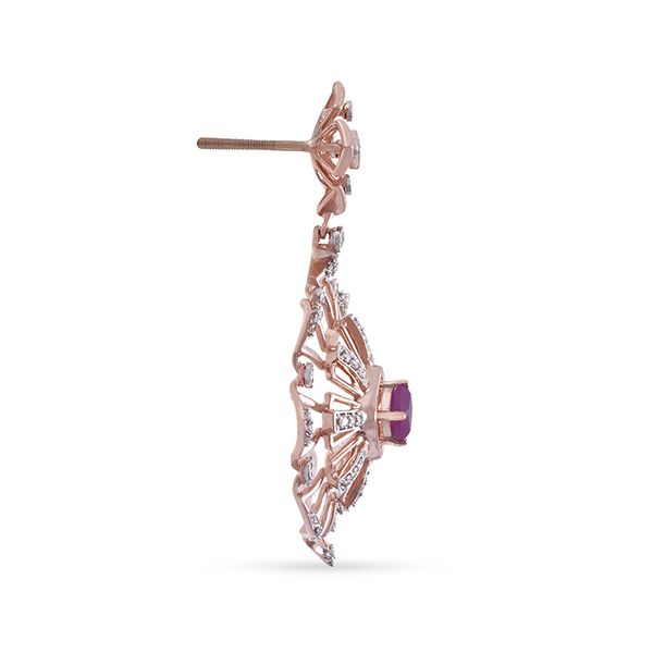 Lustrous Diamond Earrings-All Jewellery-OPE23003-D910X0C