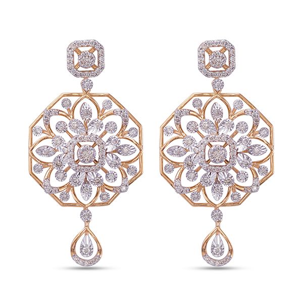 Vintage Inspired Diamond Earrings-All Jewellery-OPE23004-D900R0C