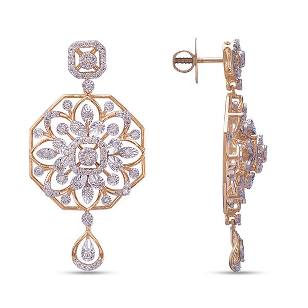 Vintage Inspired Diamond Earrings-All Jewellery-OPE23004-D900R0C