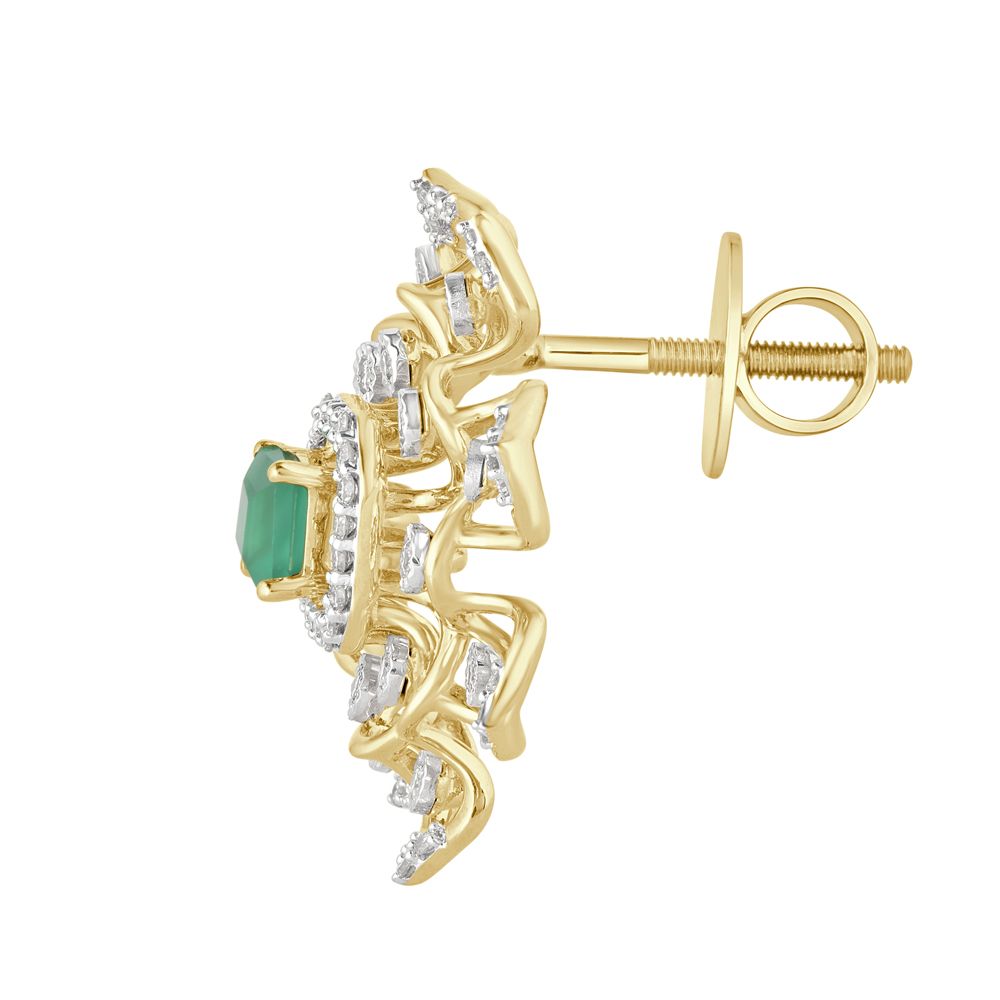 Enticing Flower Yellow Gold Diamond Pendant Set-Diamond-OSP23005-D911R0C