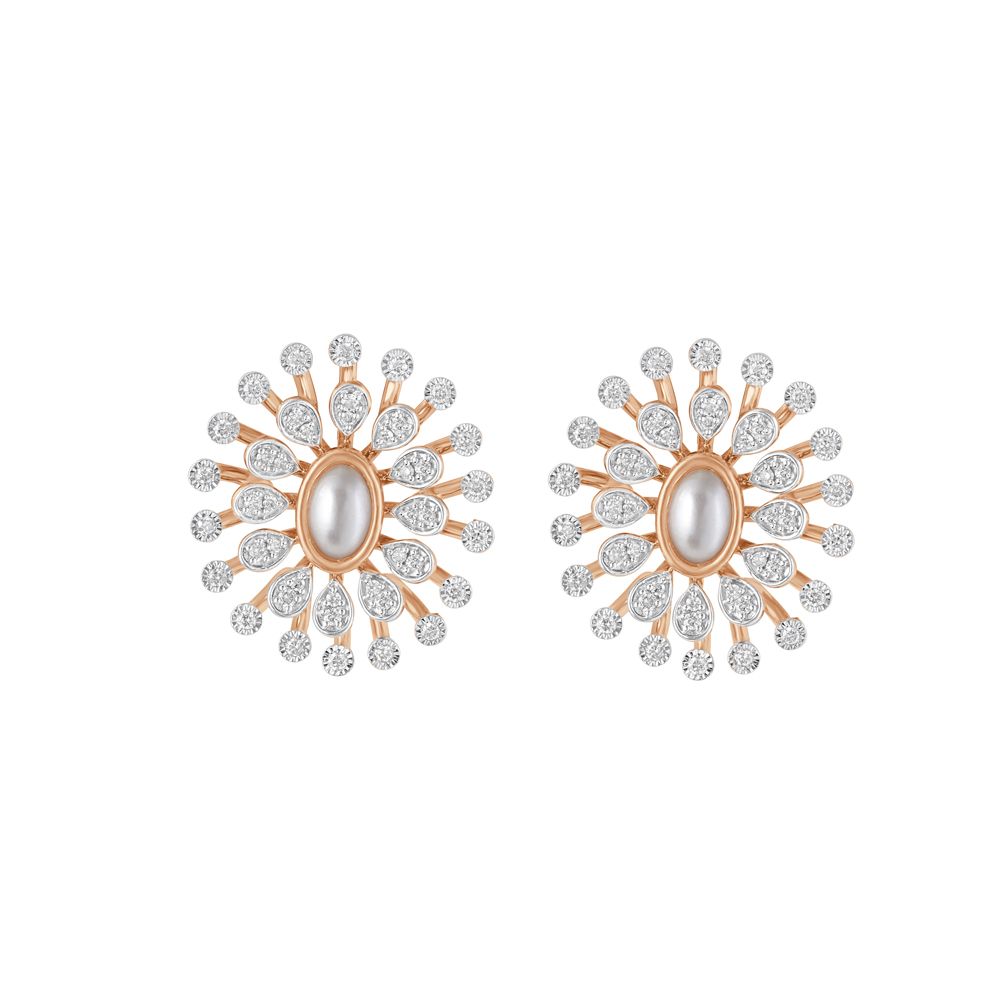 Beautiful Diamond Pendant and Earrings Set in 14Kt Rose Gold-All Jewellery-OSP23007-D908X0C