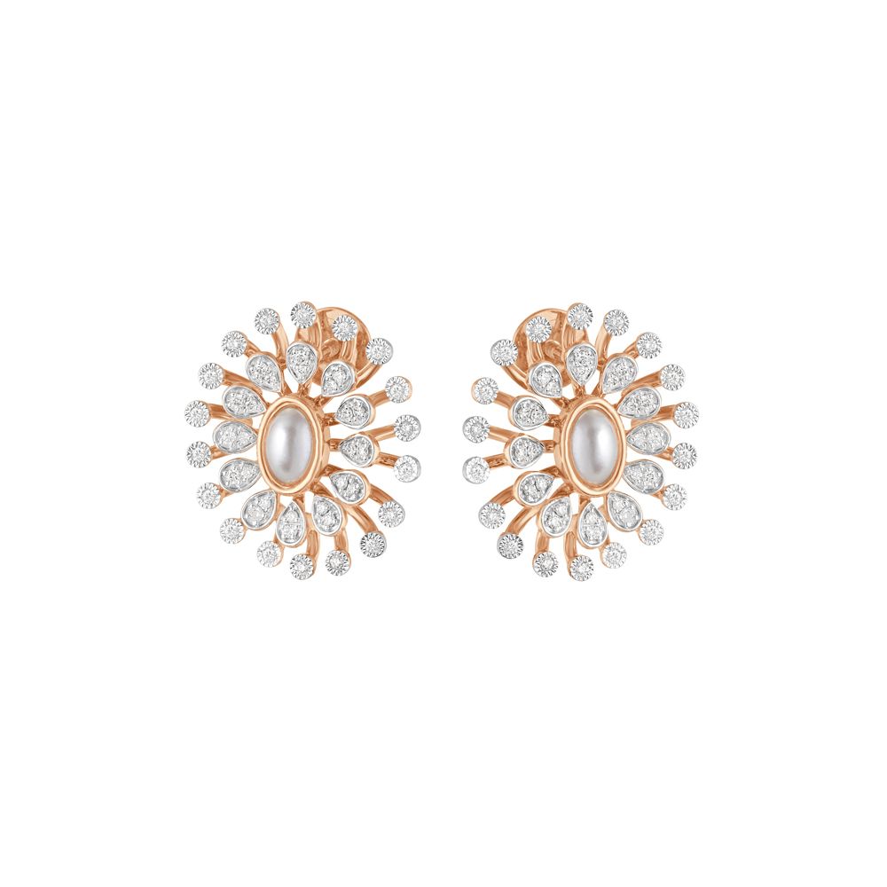 Beautiful Diamond Pendant and Earrings Set in 14Kt Rose Gold-All Jewellery-OSP23007-D908X0C