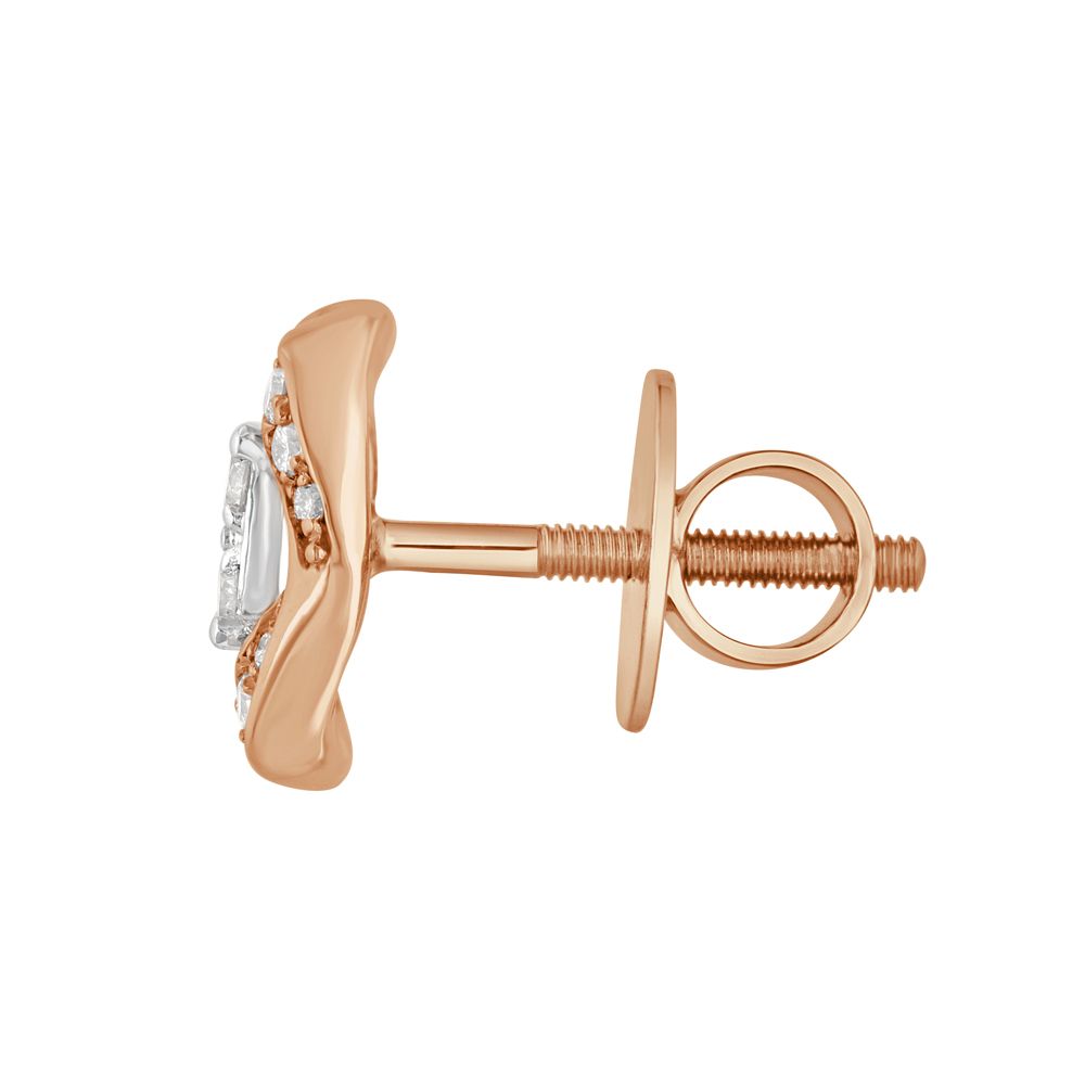 Deconstructed Square Diamond Earrings-Earrings-OPE23022-D300X0B
