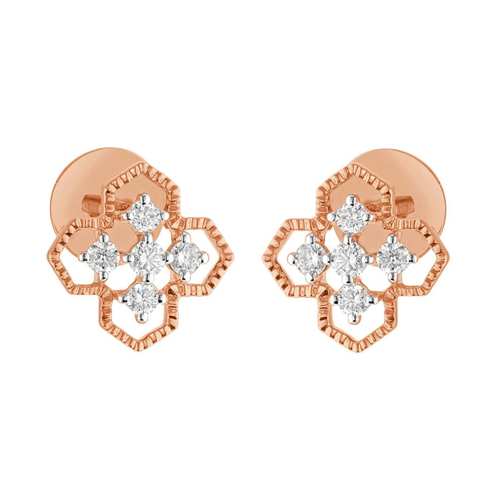 Geometric Design Rose Gold Pendant Set-All Jewellery-OSP23035-D300X0B