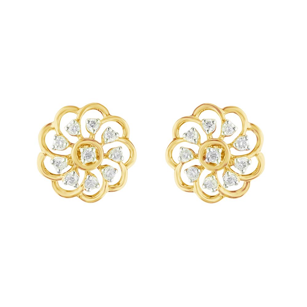 Floral Pendant Set in Yellow Gold-All Jewellery-OSP23036-D300R0B