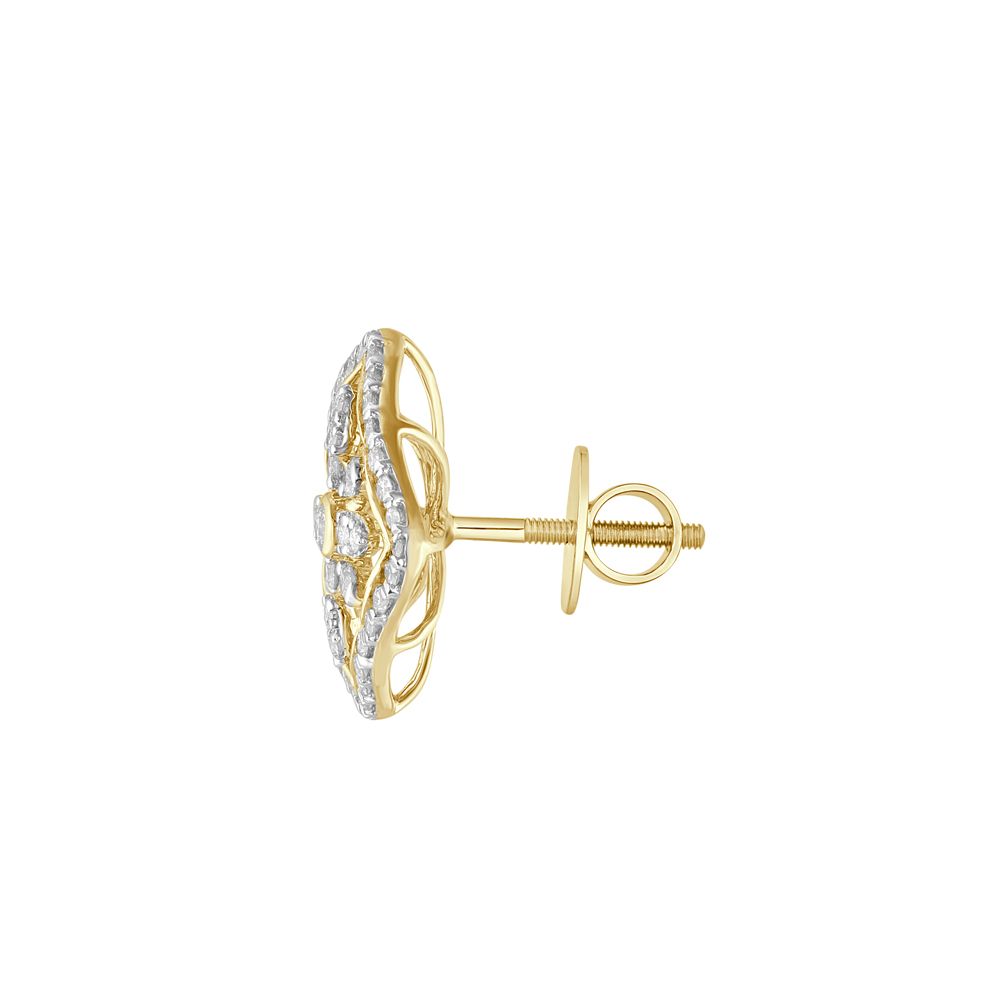 Square Design Yellow Gold Pendant Set-All Jewellery-OSP23040-D300R0B