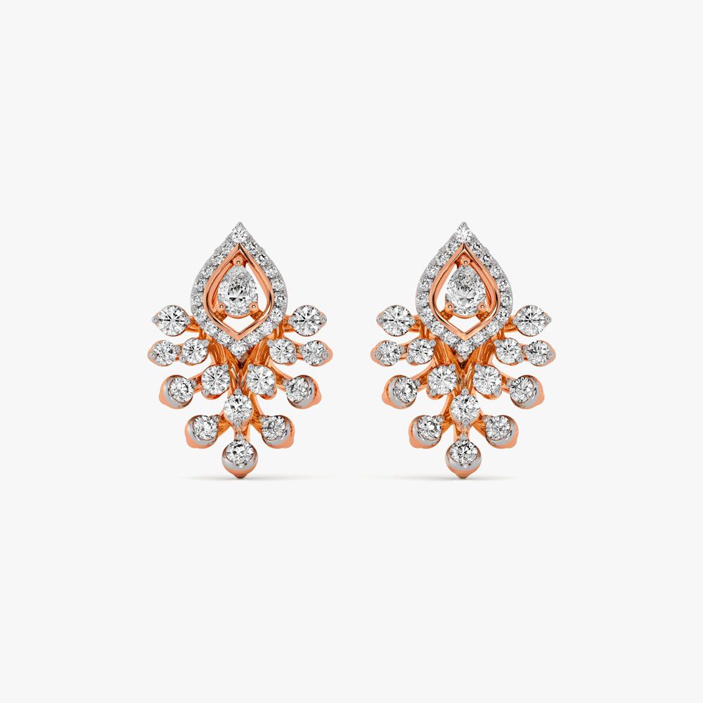 Precious Rose Gold Starburst Earrings-Earrings-OPE23043-D300X0B