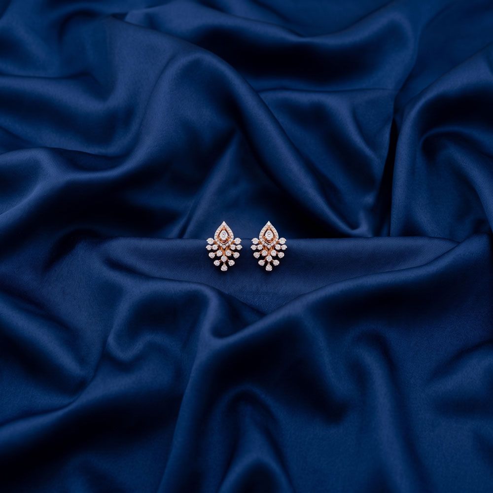 Precious Rose Gold Starburst Earrings-Earrings-OPE23043-D300X0B