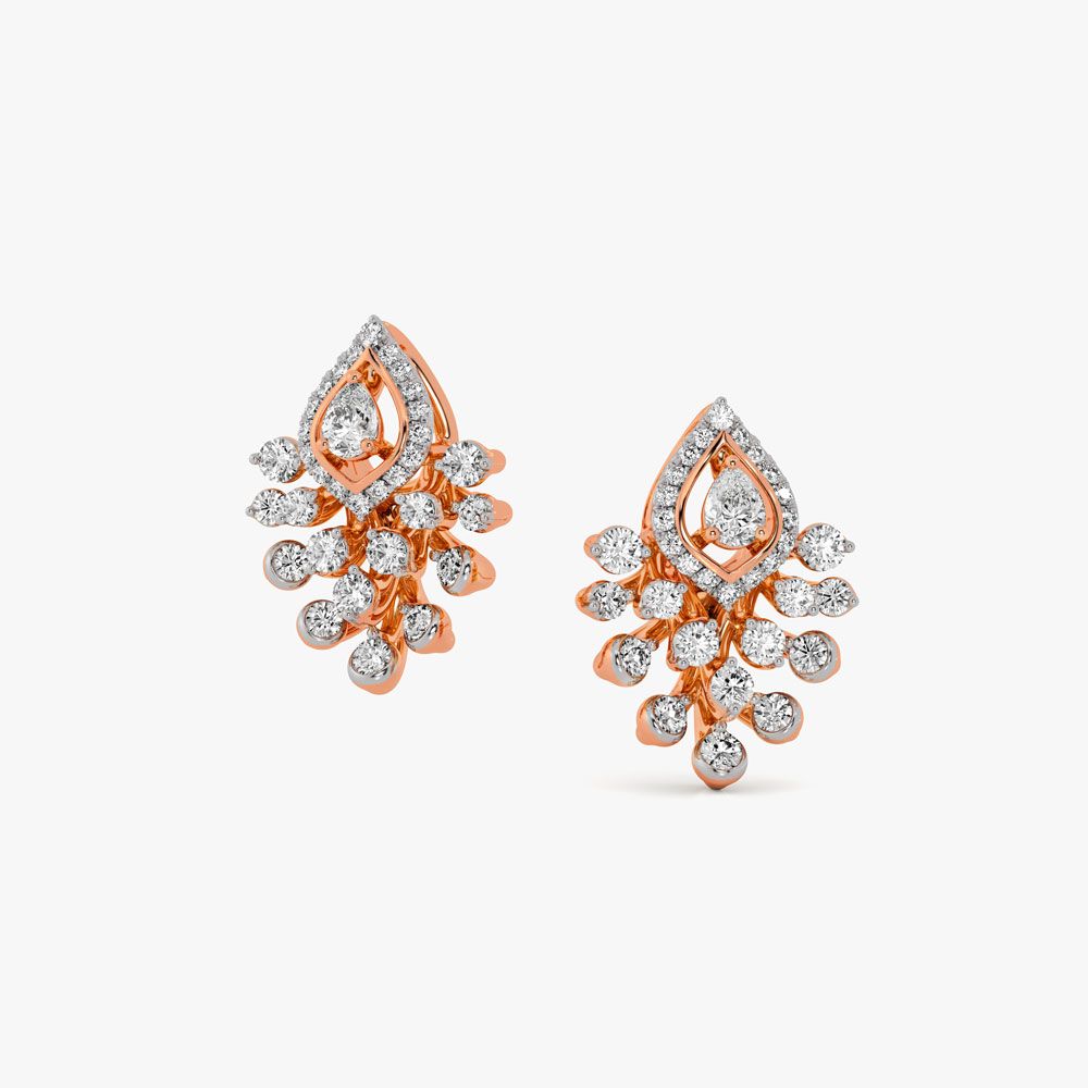 Precious Rose Gold Starburst Earrings-Earrings-OPE23043-D300X0B