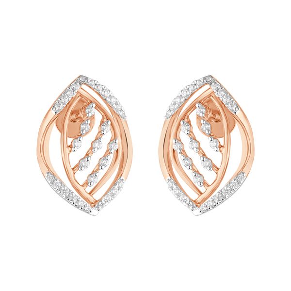 Fascinating Geometric Diamond Earrings-Earrings-OPE23E12-D400X0B