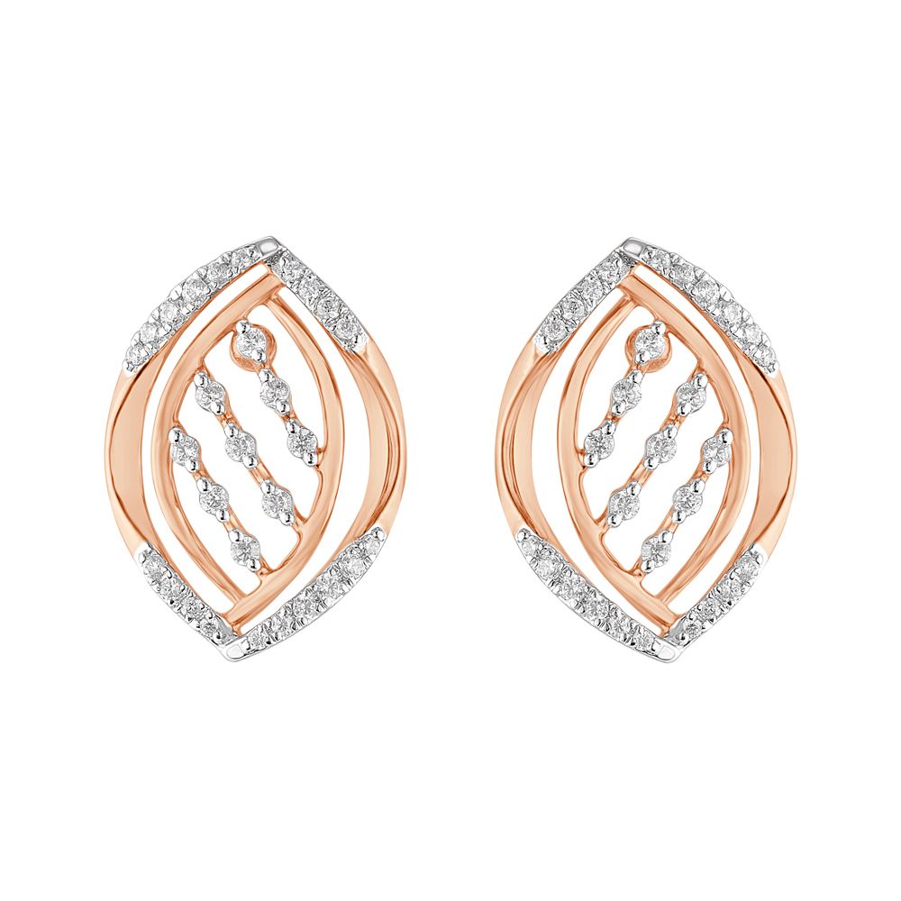 Fascinating Geometric Diamond Earrings-Earrings-OPE23E12-D400X0B