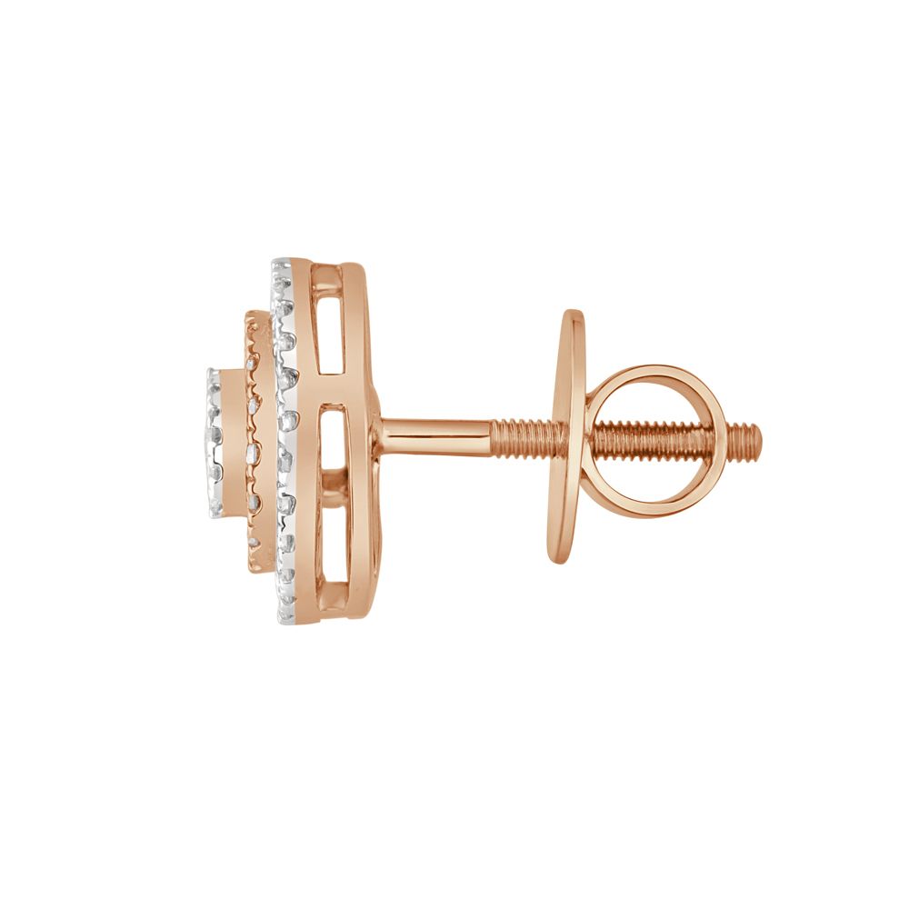 Classic Diamond and Rose Gold Studs-All Jewellery-OPE23E15-D400X0B